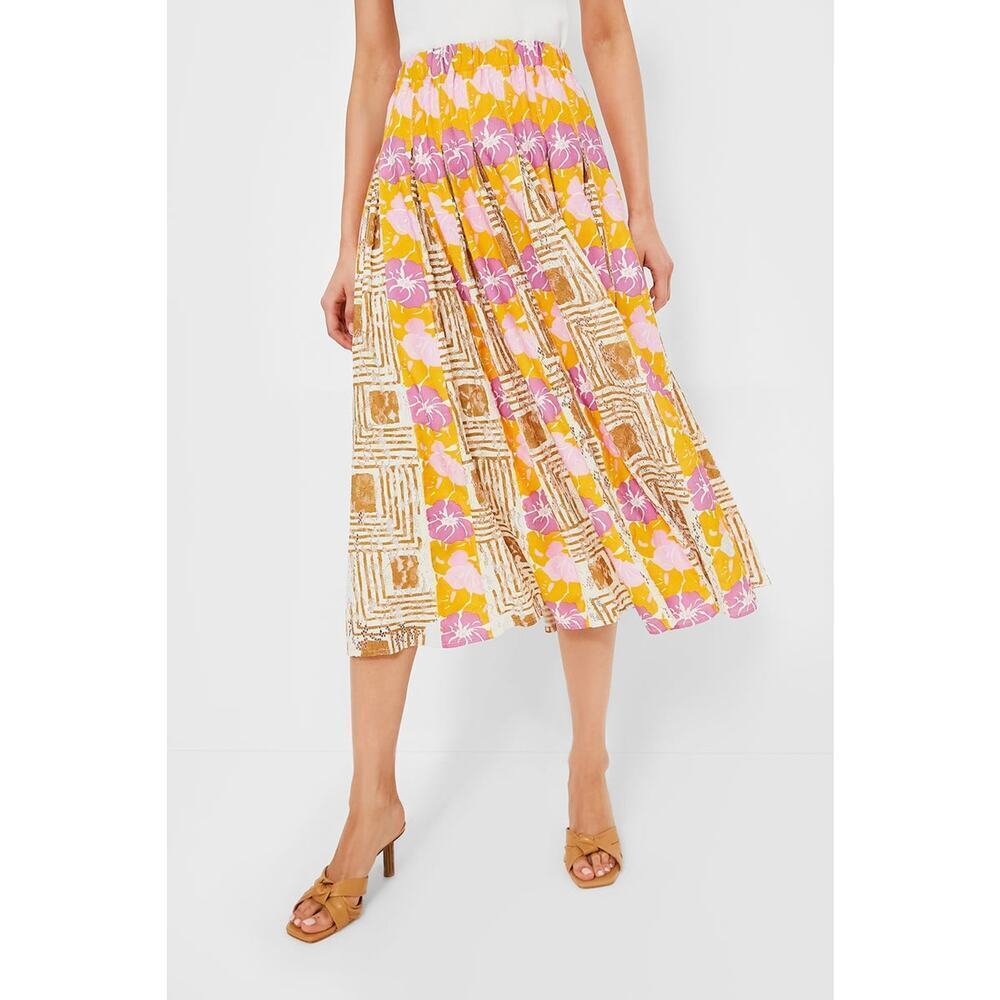 TUCKERNUCK Retro Floral Marlow Skirt Size XXS NWT Retail $288 Tuckernuck